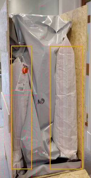 PIC system Gravity unpacking - air cushions